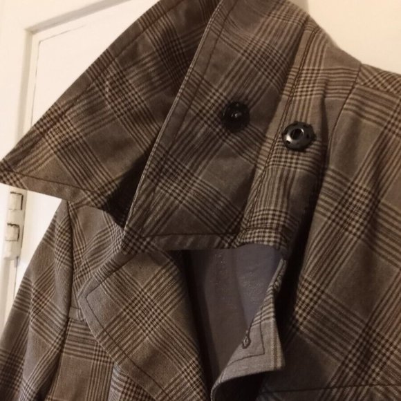 DRYKORN - checkered cotton coat Sz 52 - Picture 5 of 11